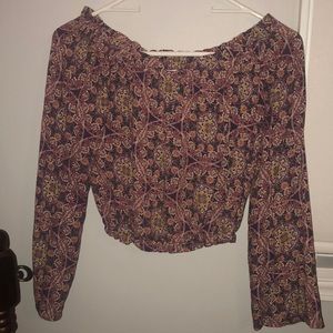 Off the shoulder purple top